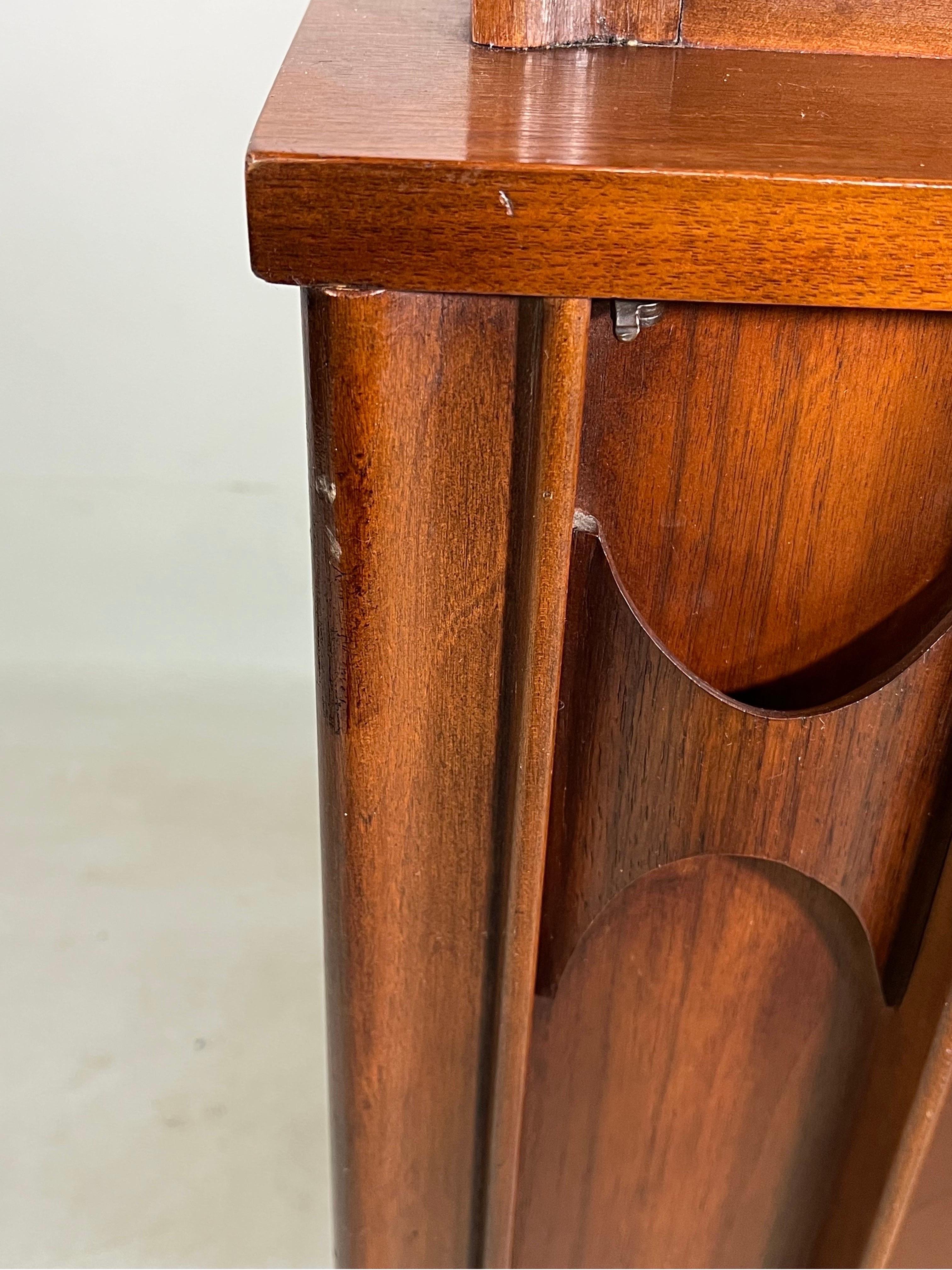 Mid-20th Century Kent Coffey Perspecta Walnut and Rosewood Hutch