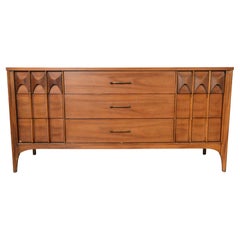 Kent Coffey "Perspecta" Walnut Mid-Century Nine Drawer Dresser