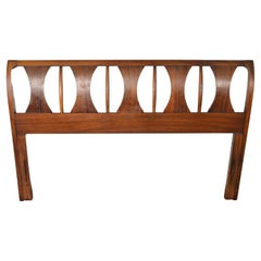 Kent Coffey "Perspecta" Walnut Mid-Century Queen Headboard