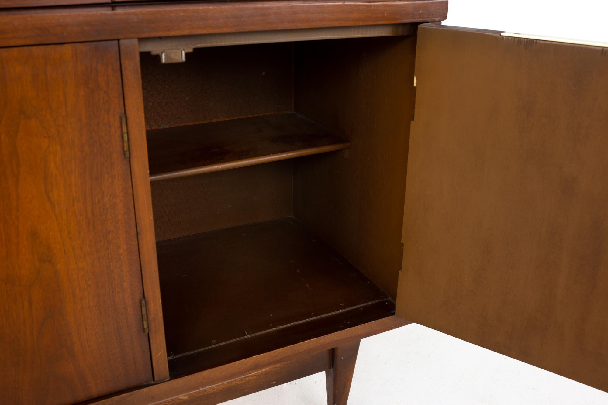 Kent Coffey Tableau Mid Century Walnut China Cabinet 1