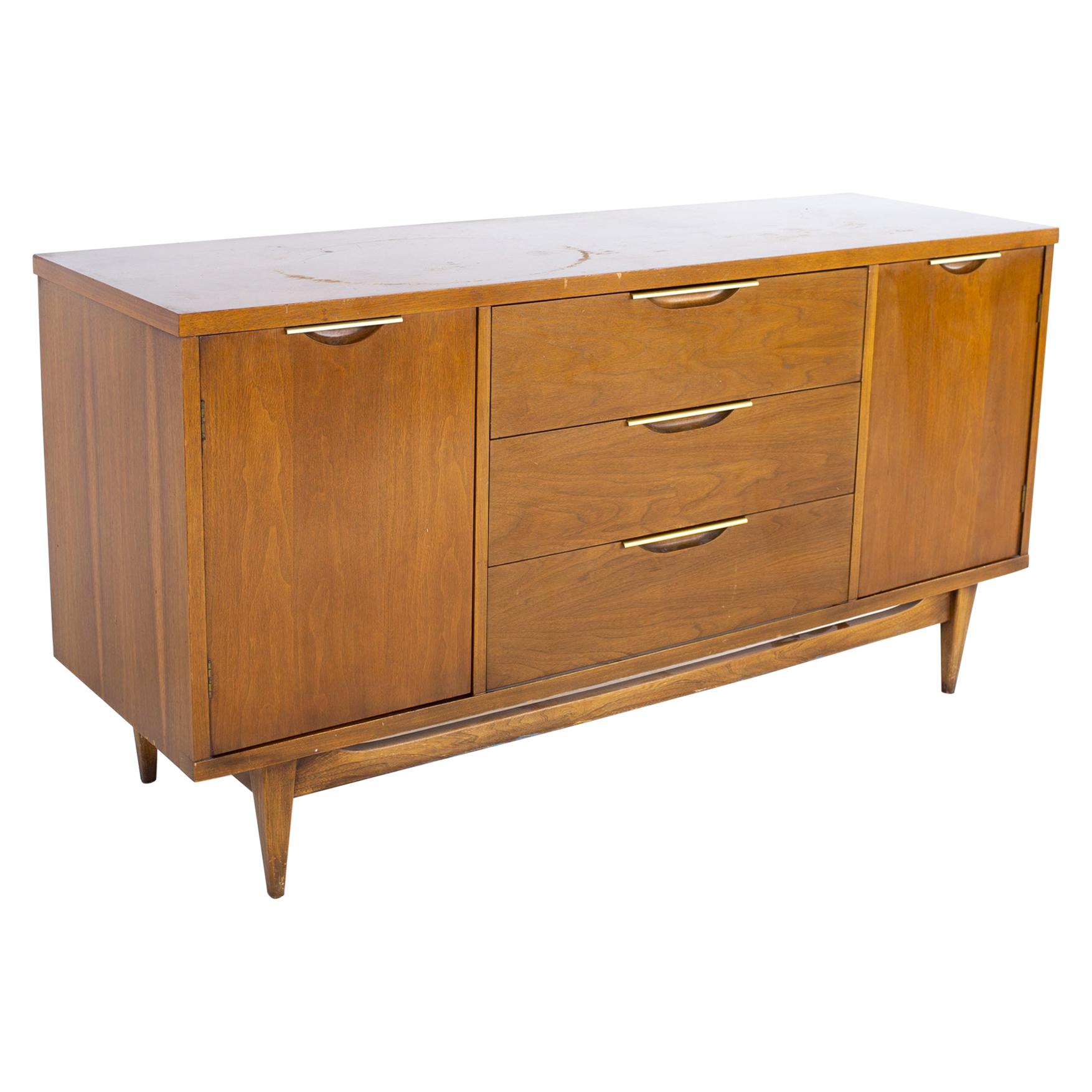 Kent Coffey Tableau Mid Century Walnut Sideboard Buffet Credenza