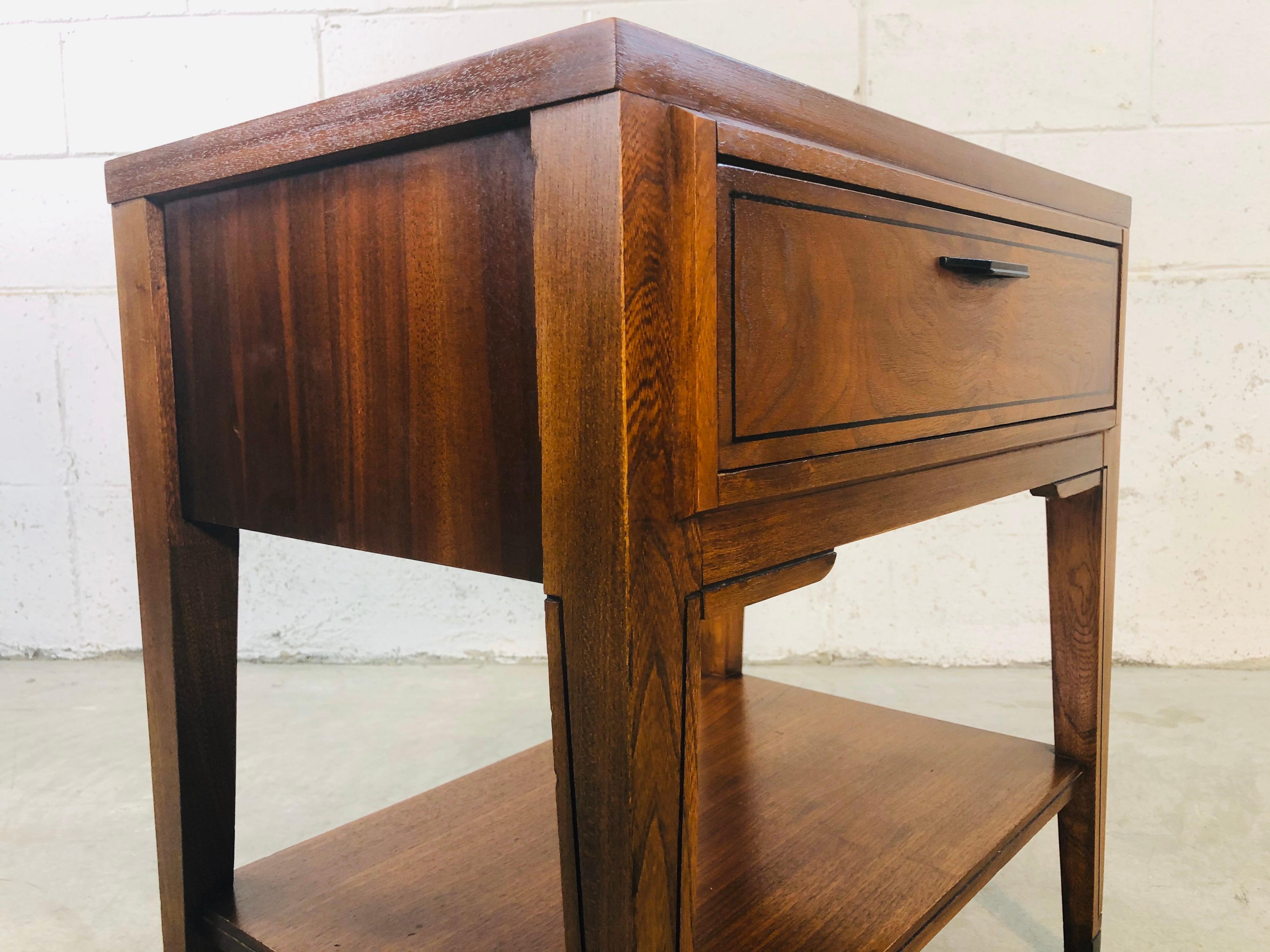 Kent Coffey Tempo Walnut Nightstand 1