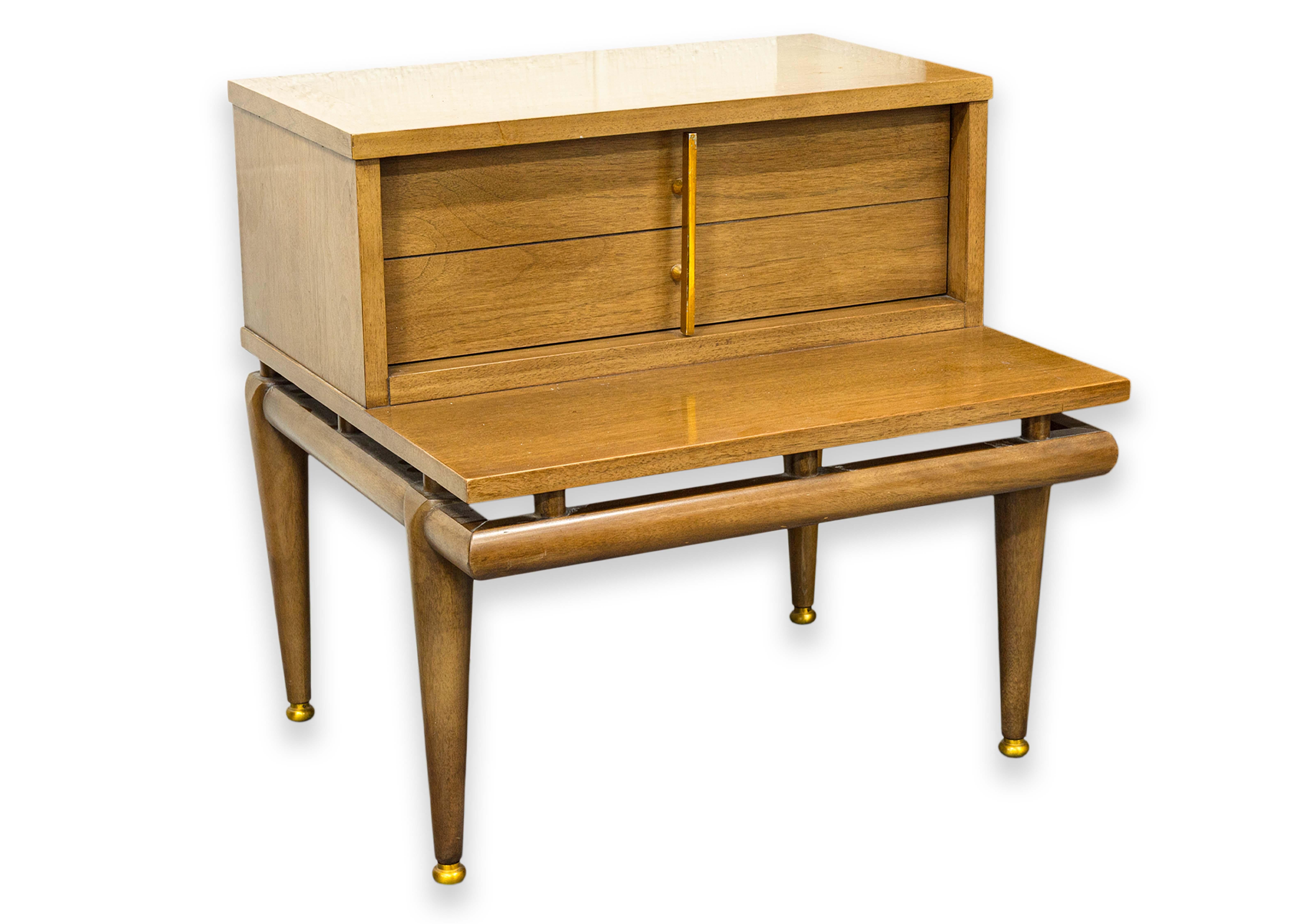 Kent Coffey The Sequence MCM Bedroom Set Lowboy Highboy Nightstand Mirror 10