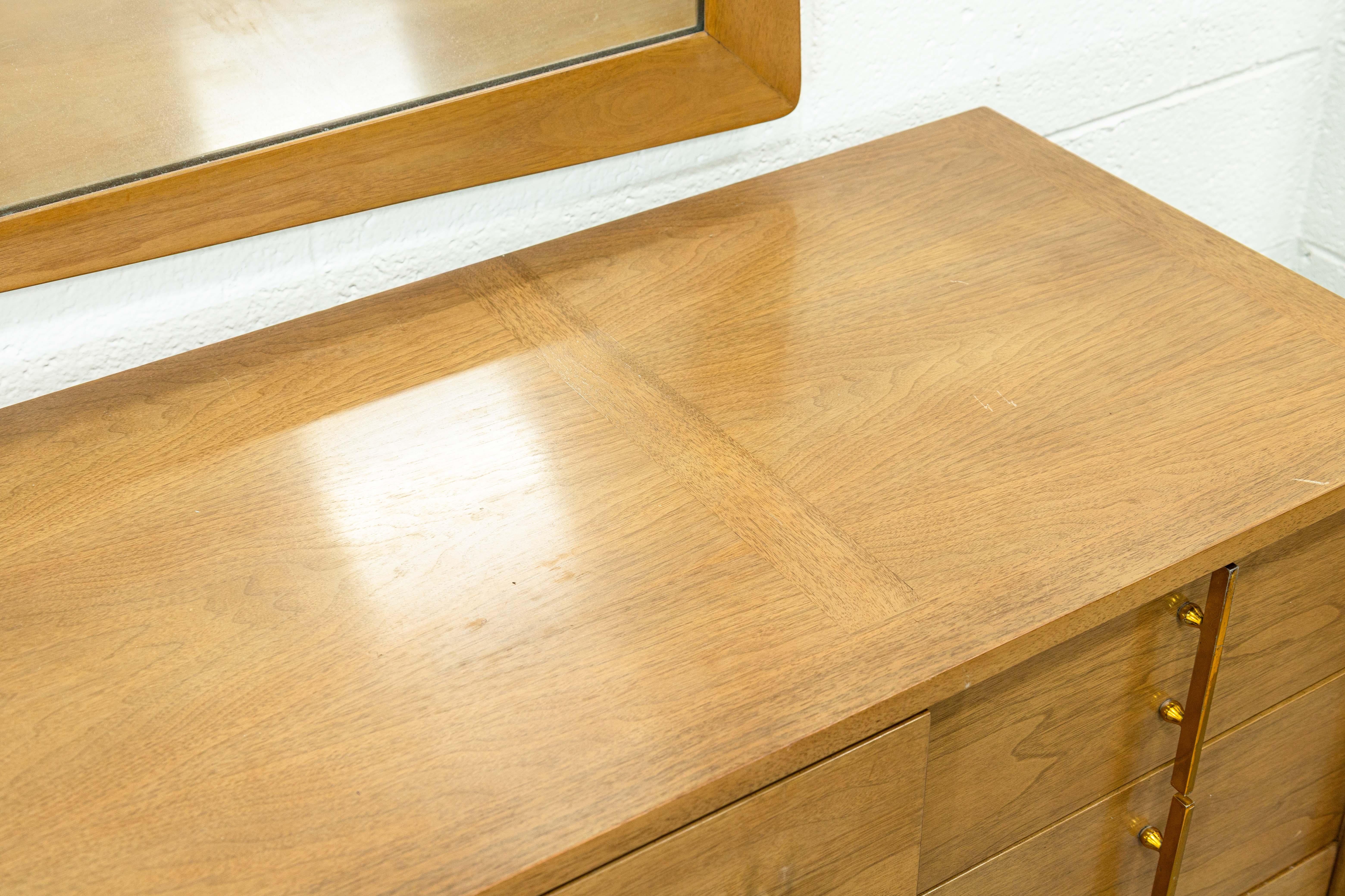 American Kent Coffey The Sequence MCM Bedroom Set Lowboy Highboy Nightstand Mirror
