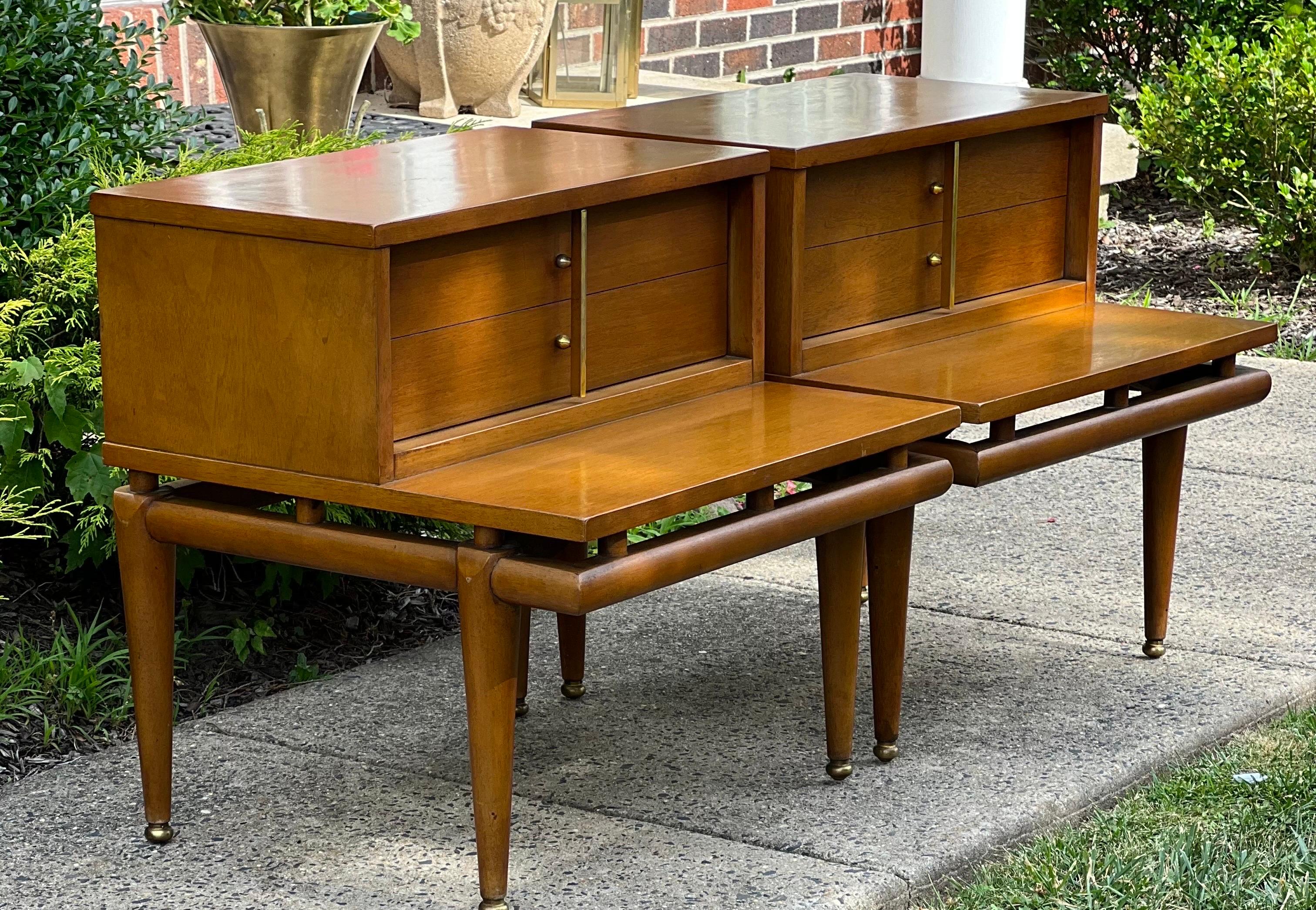 Vintage mid-century Kent Coffey nightstands from 