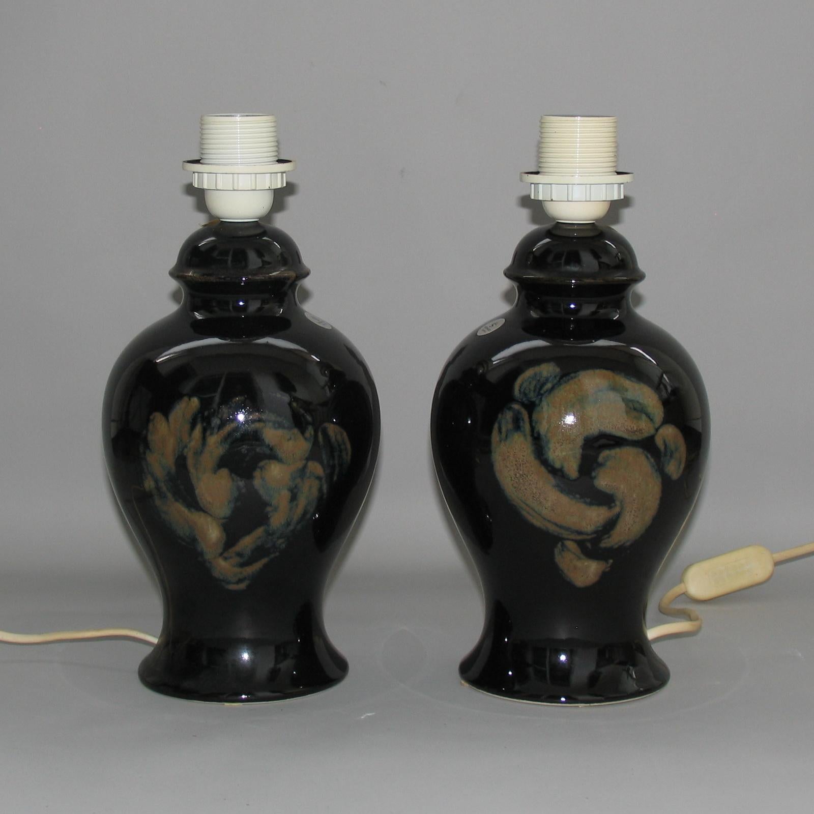 Kent Ericsson and Carl-Harry Stalhane Rare Pair of Ceramic Table Lamps For Sale 2