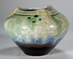 Kent Follette Crystalline Vase, American Studio Art Pottery