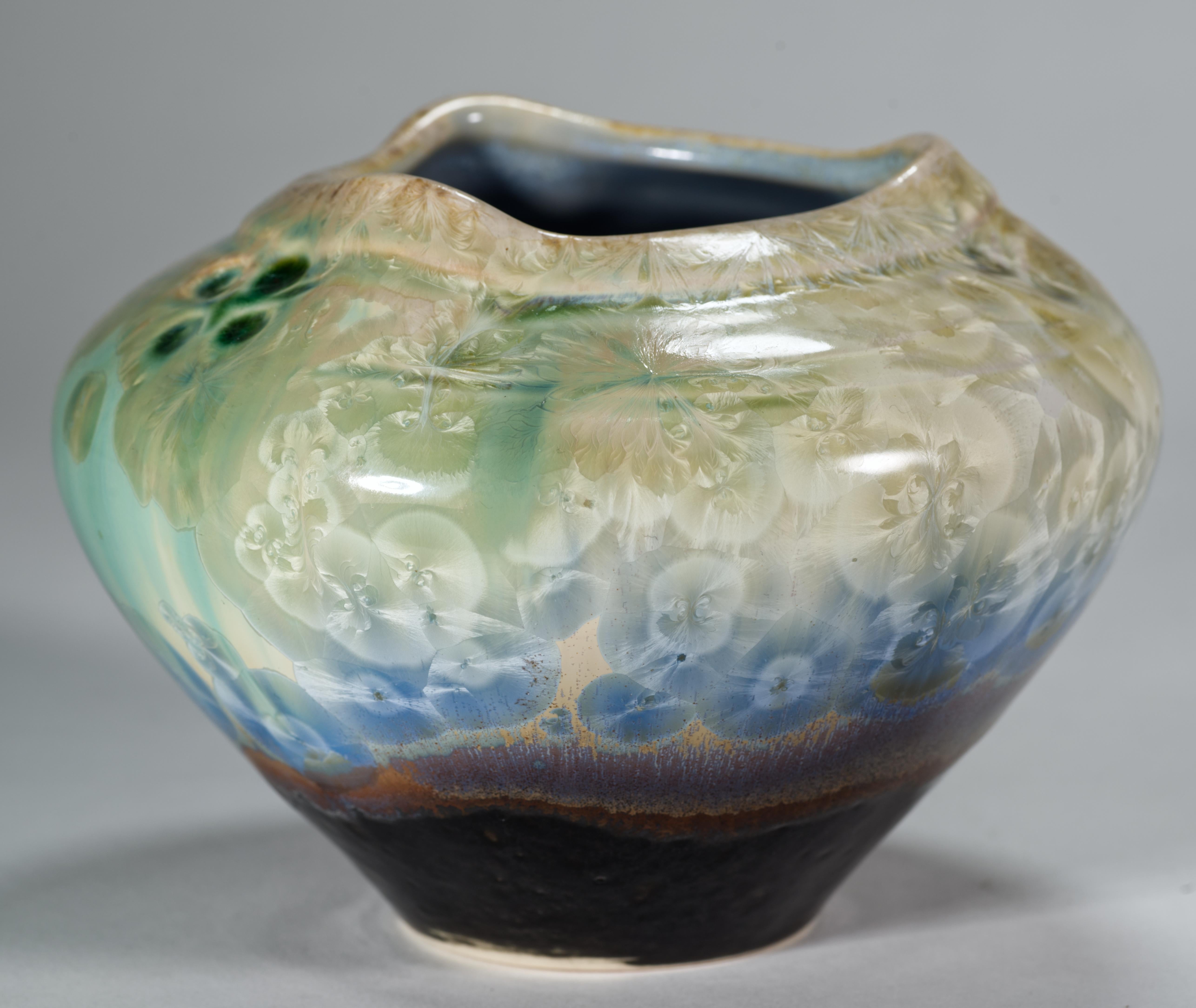 Jarrón Cristalino Kent Follette, Studio Art Pottery americano Estadounidense en venta