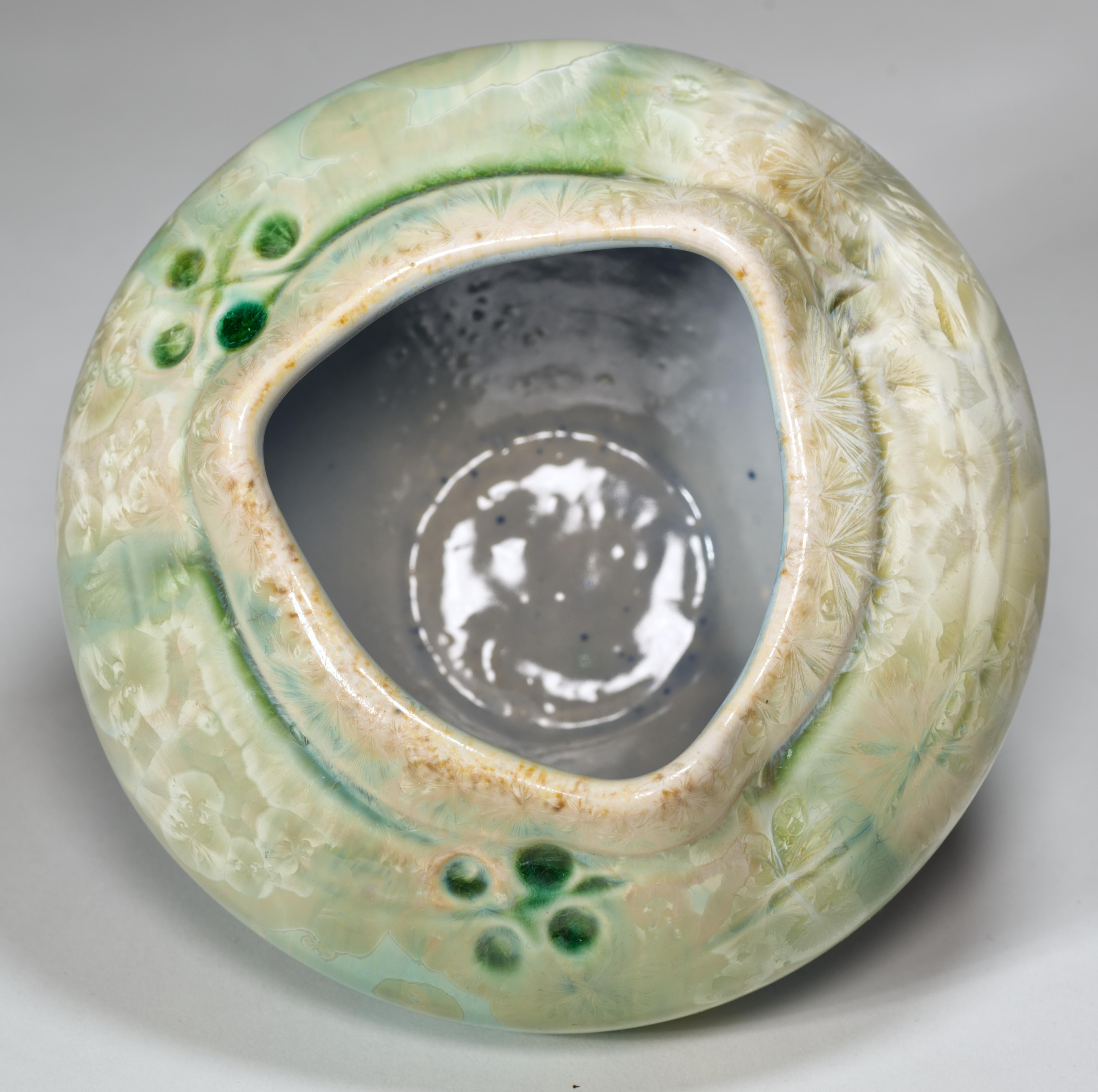 Jarrón Cristalino Kent Follette, Studio Art Pottery americano Glaseado en venta