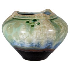 Vintage Kent Follette Crystalline Vase, American Studio Art Pottery