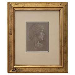 Kent Goodliffe 'Utah, 20th Century' Male Portrait in Profile Original Drawing