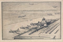 Acquaforte dell'aeroporto Municipal (Midway) di Chicago di Kent Hagerman