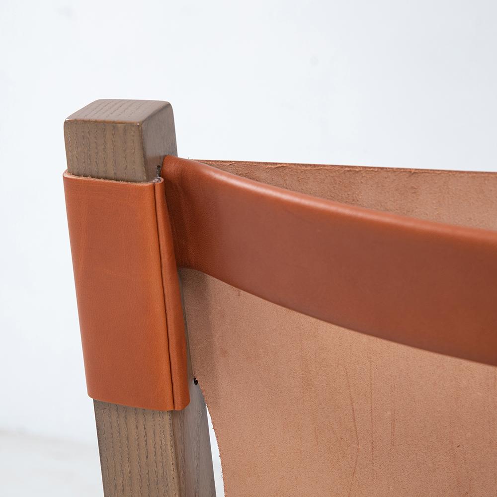 XXIe siècle et contemporain Chaise longue en cuir italien Kent Sling en vente