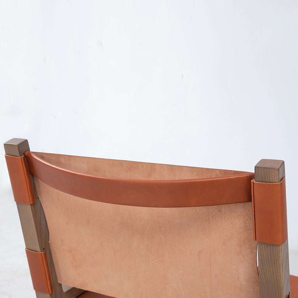 Cuir Chaise longue en cuir italien Kent Sling en vente