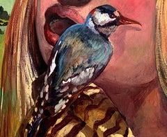 Culprit Oil Painting on Canvas Colourful Contemporary In Stock