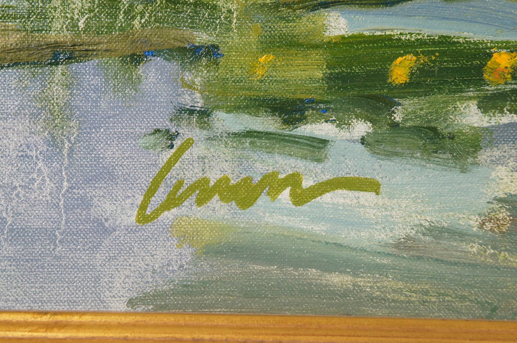 Kent Lemon „“Distant Thunder“ Öl auf Leinwand, Colorado, Landschaft, Gemälde Moose (Handbemalt) im Angebot