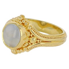 Kent Raible 18 Karat Gold Blassblauer Stern-Saphir Solitär-Ring