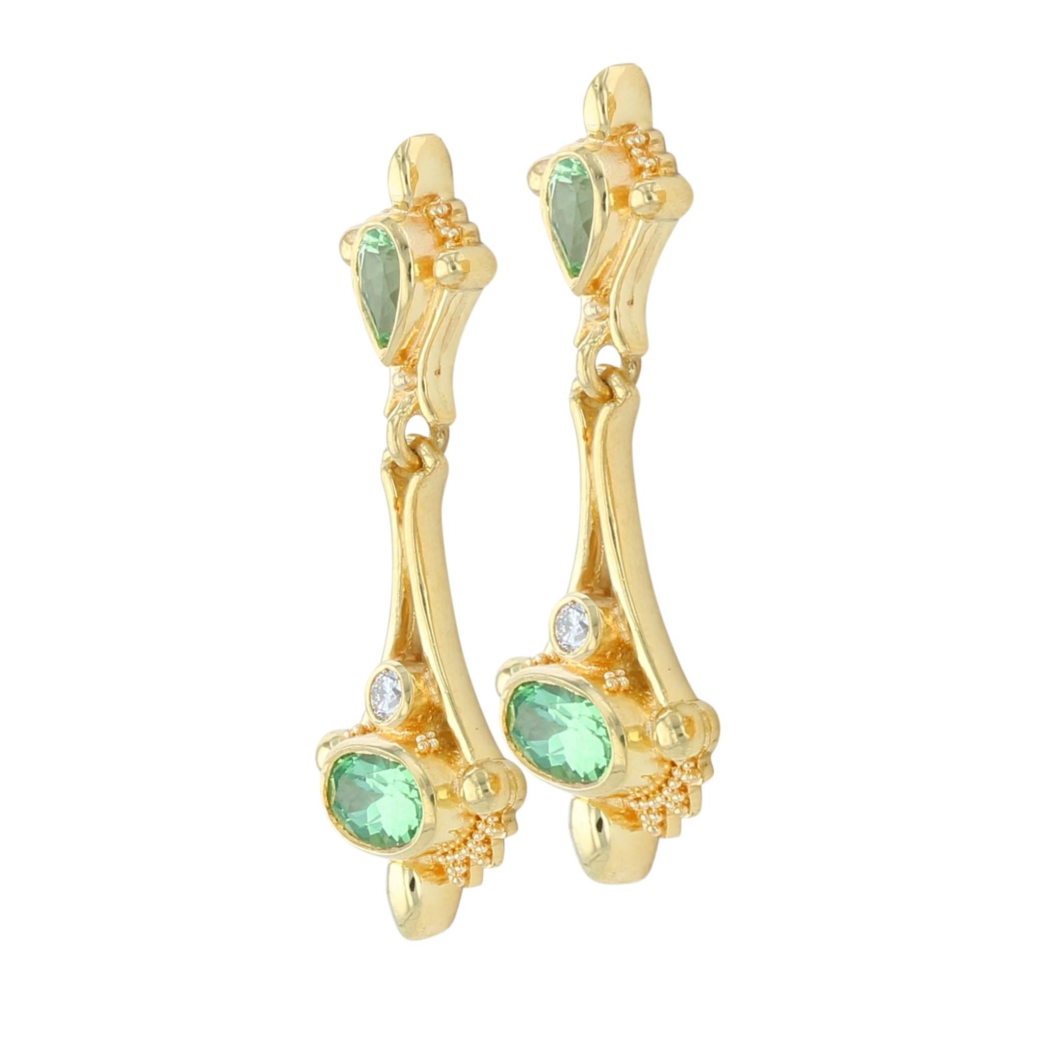 green garnet earrings