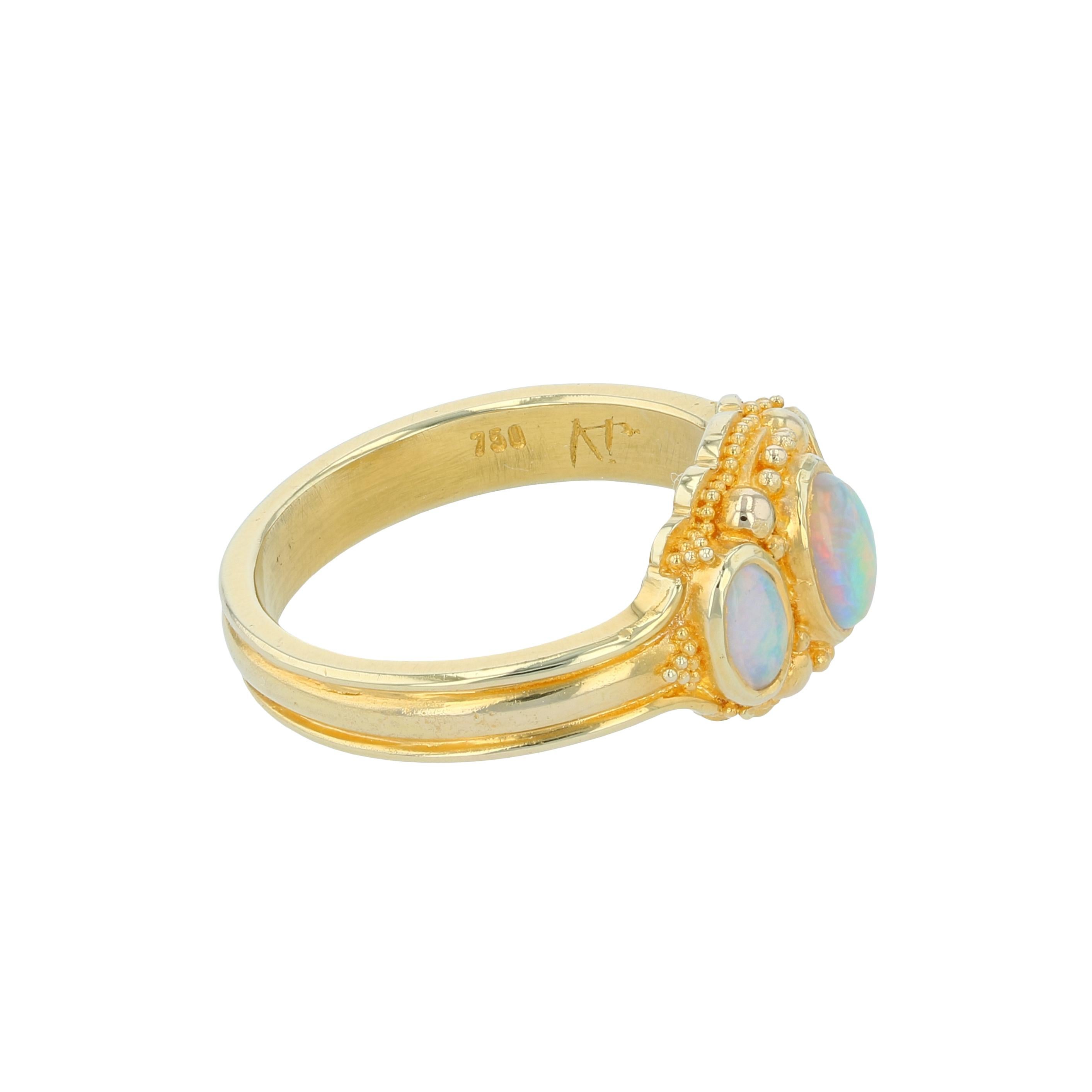 australian fire opal ring