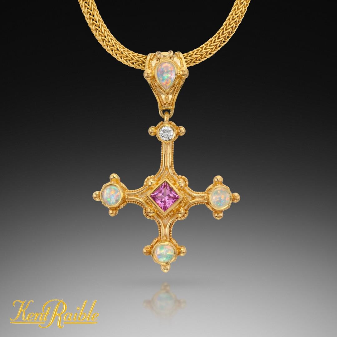 From the Kent Raible limited edition 'Studio Collection' we present the Cross Pendant on a 17