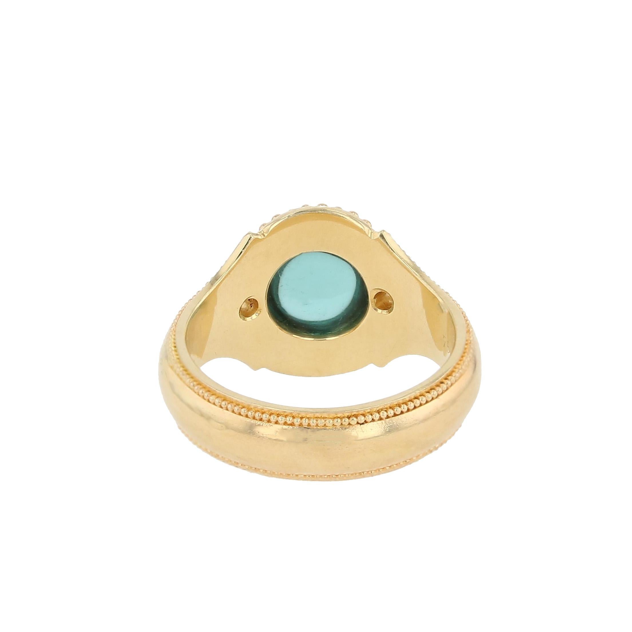 Artisan Bague Kent Raible Seafoam 18 carats avec granulation en vente