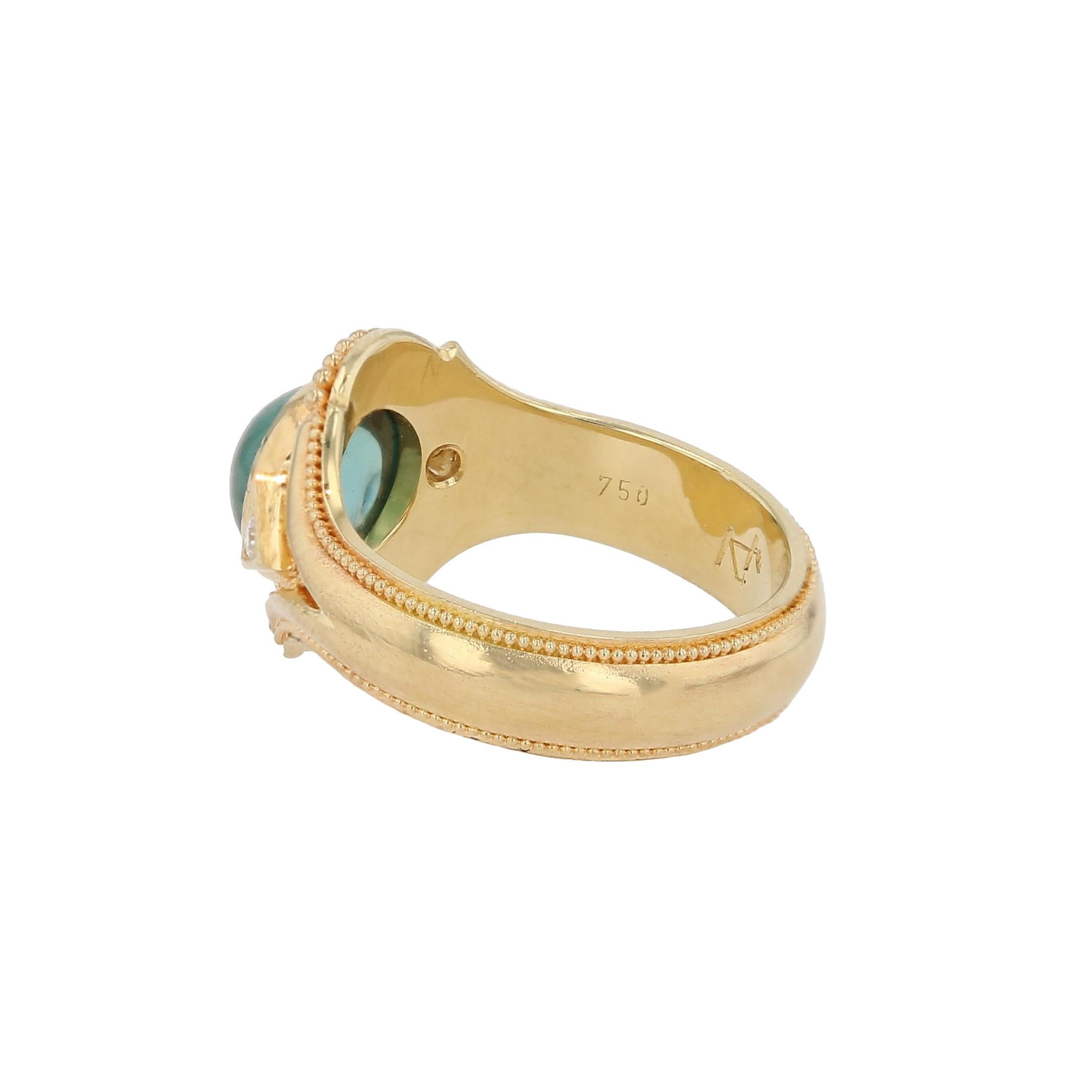Taille mixte Bague Kent Raible Seafoam 18 carats avec granulation en vente
