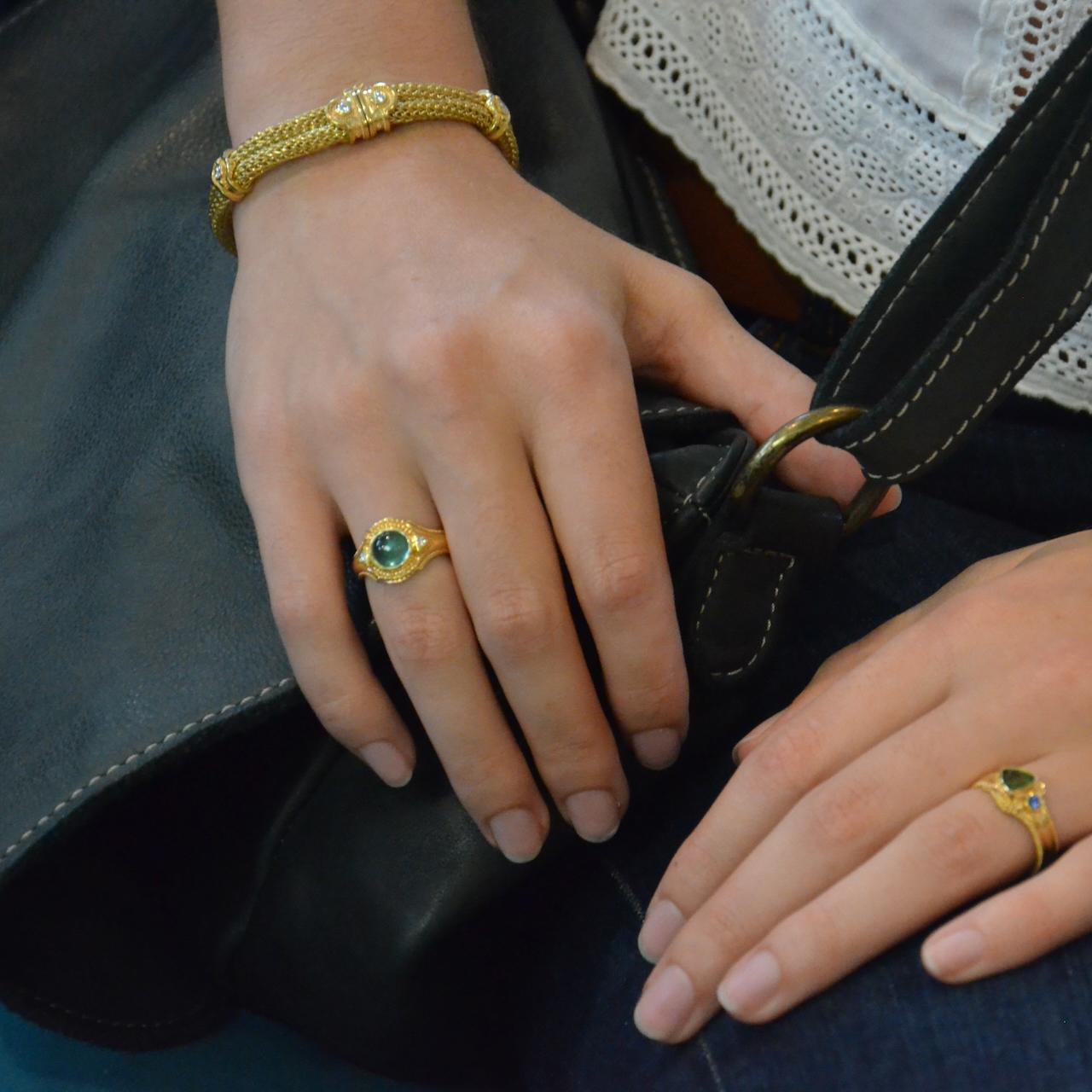Bague Kent Raible Seafoam 18 carats avec granulation Unisexe en vente