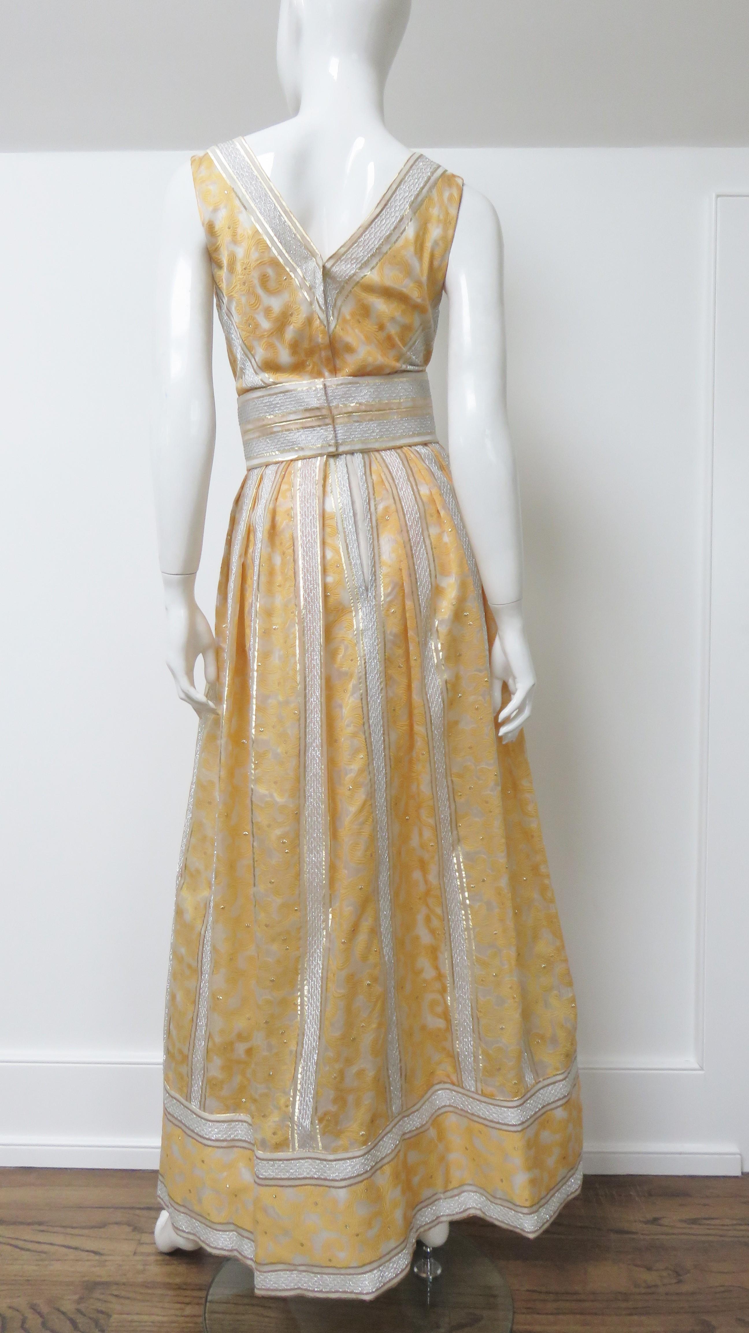 Kent 1960s Silk Gown For Sale 8