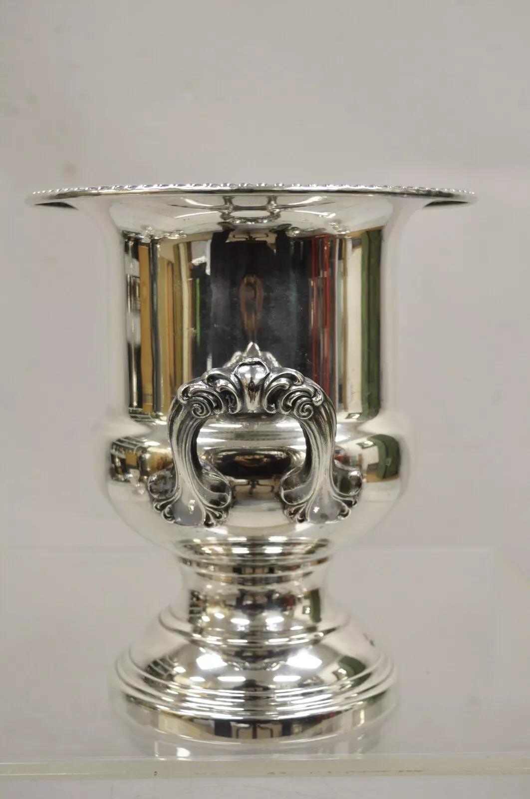 Kent Silversmiths Versilbert Trophäe Cup Champagner Kühler Eiskübel (Viktorianisch) im Angebot
