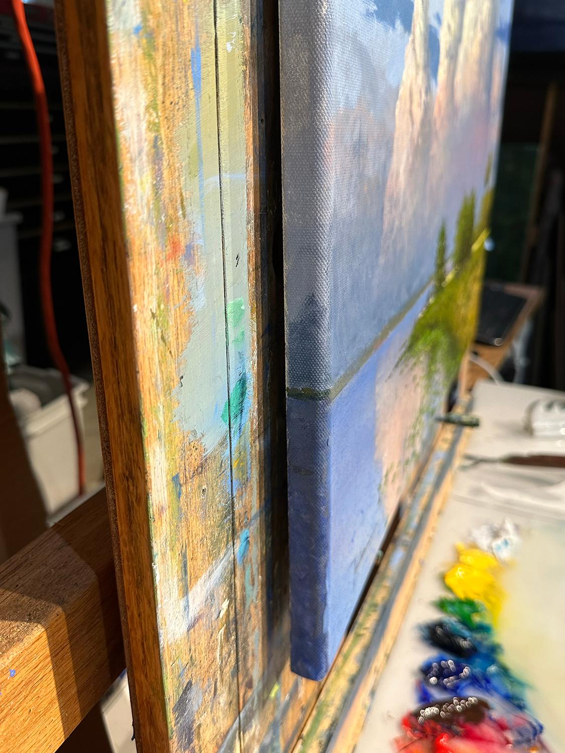 Soirée au bord du lac, peinture à l'huile - Réalisme Art par Kent Sullivan