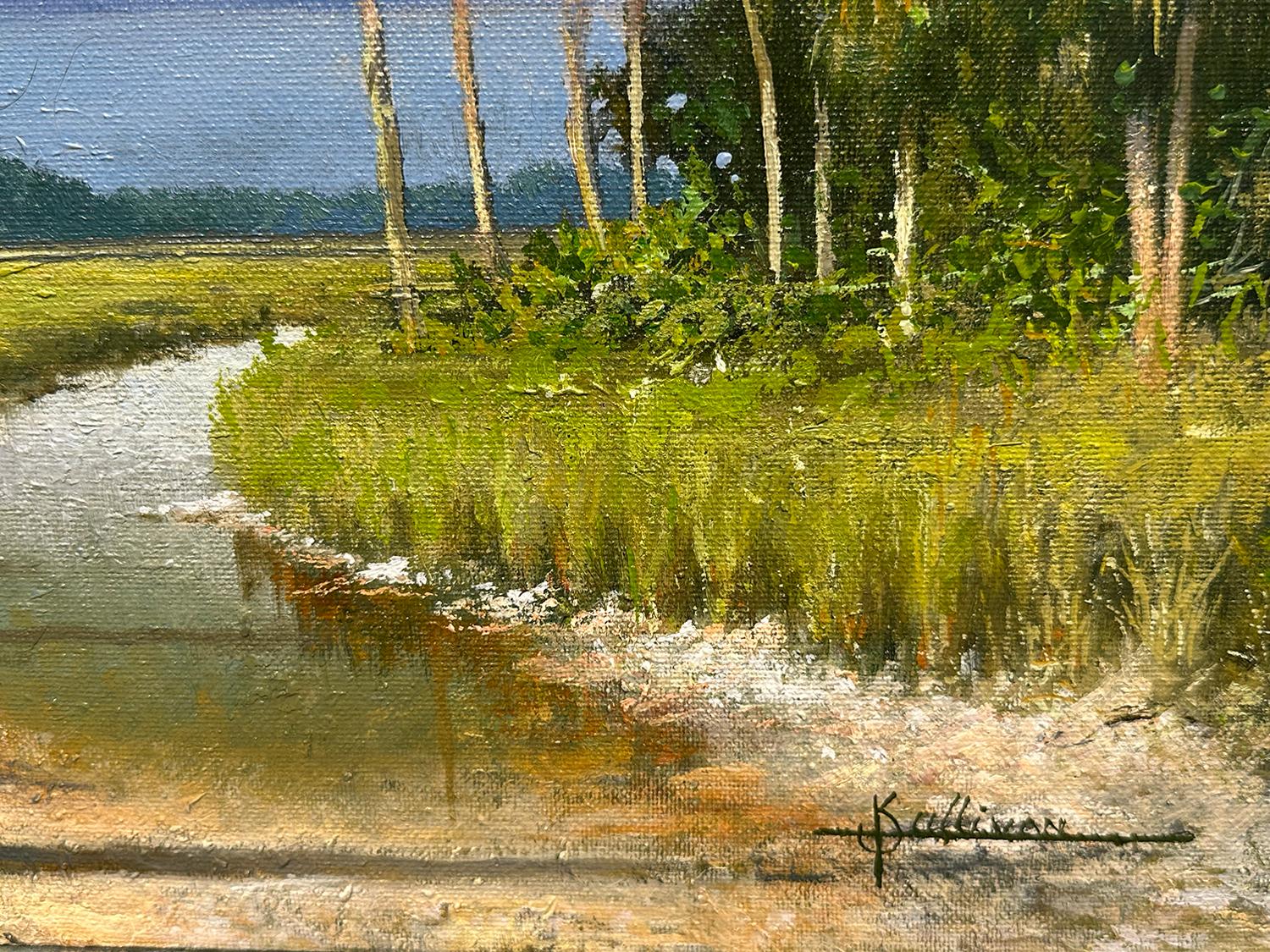 Wikiva-Becken, Ölgemälde (Grau), Landscape Painting, von Kent Sullivan