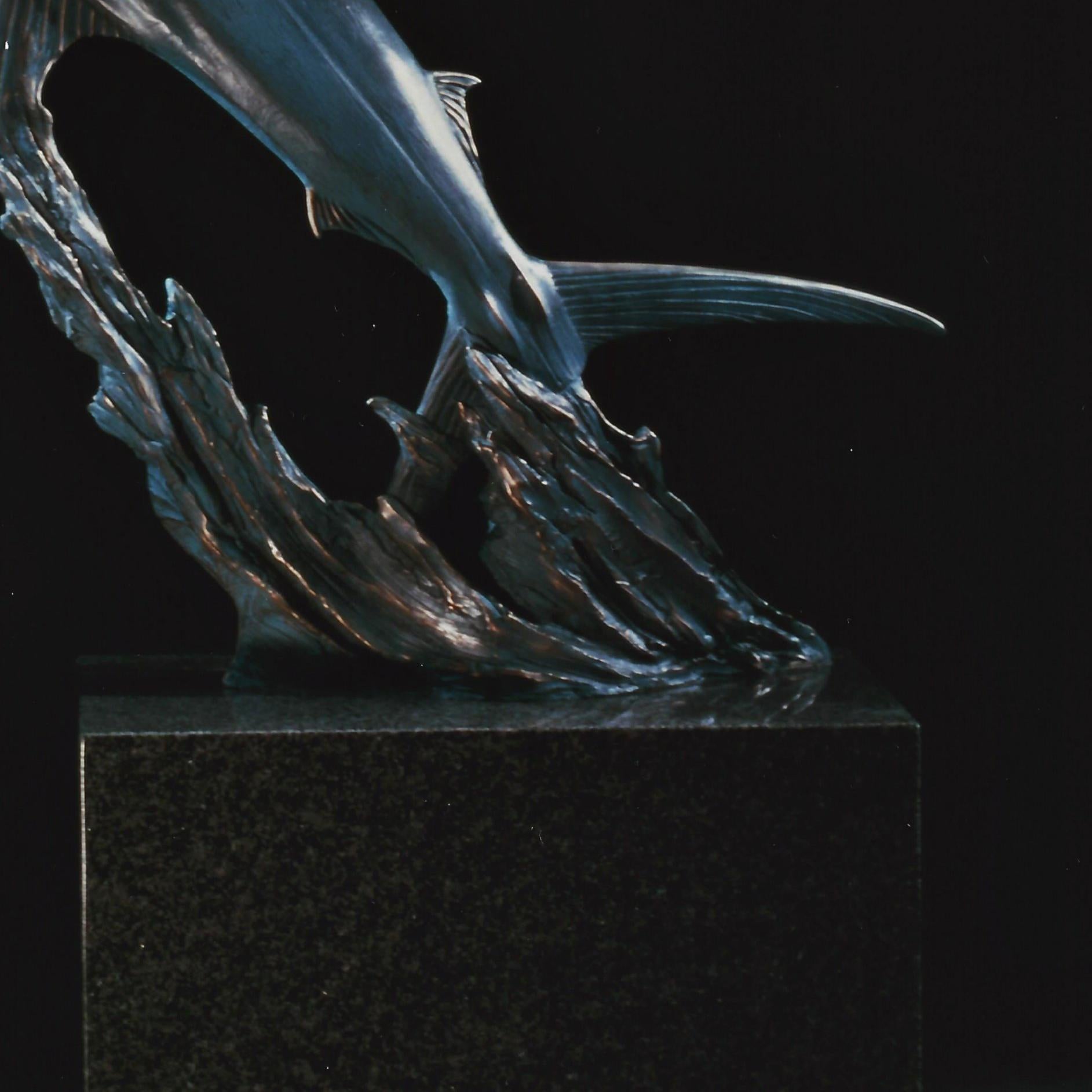 Free Jumping Sailfish, #8/20             - American Realist Sculpture by Kent Ullberg