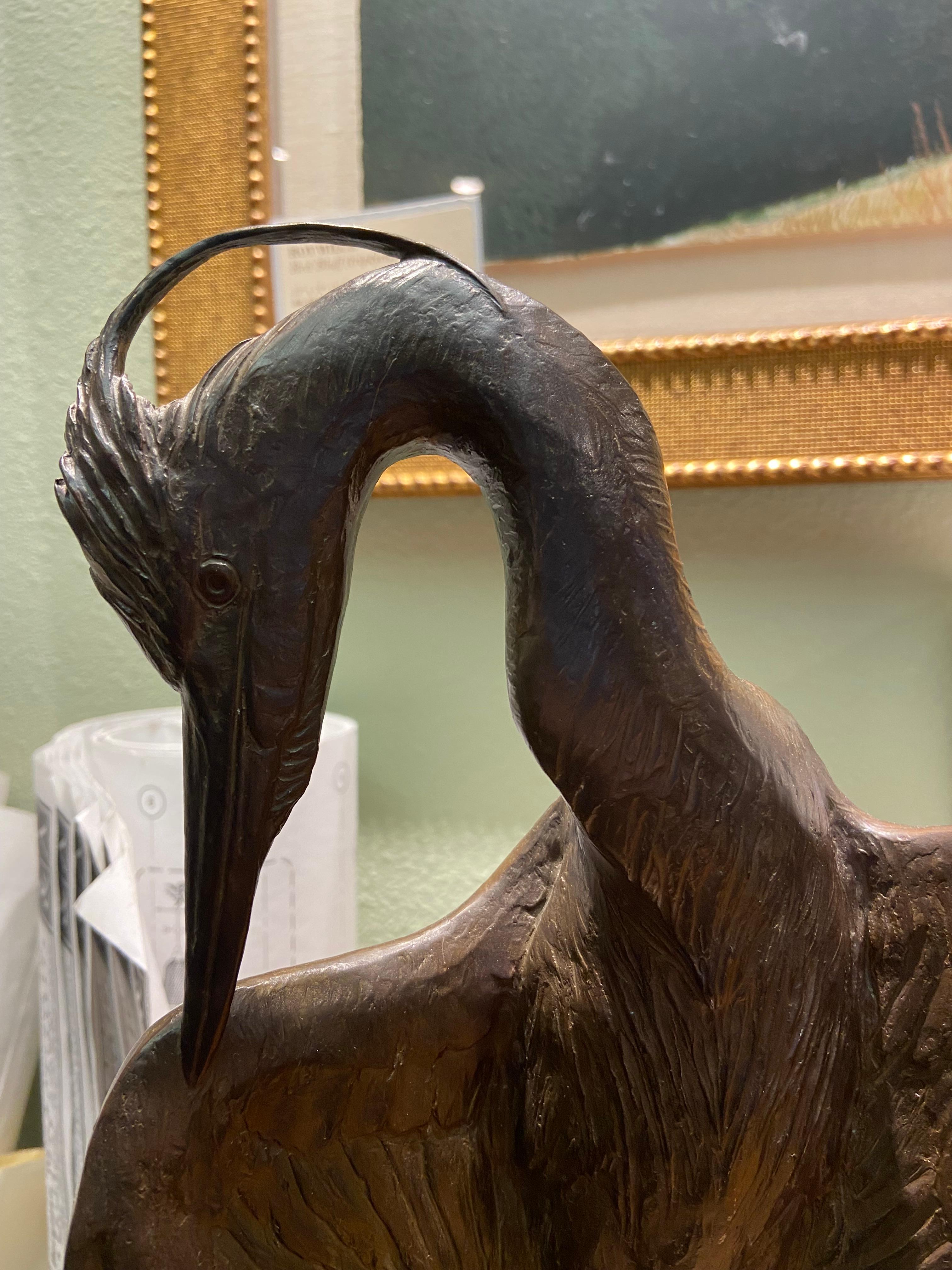Spring Plumage - Gold Figurative Sculpture by Kent Ullberg