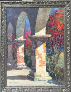 Untitled, Brick Pillars and Lush Garden