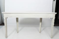 Kent White Sheraton Style Demilune Console