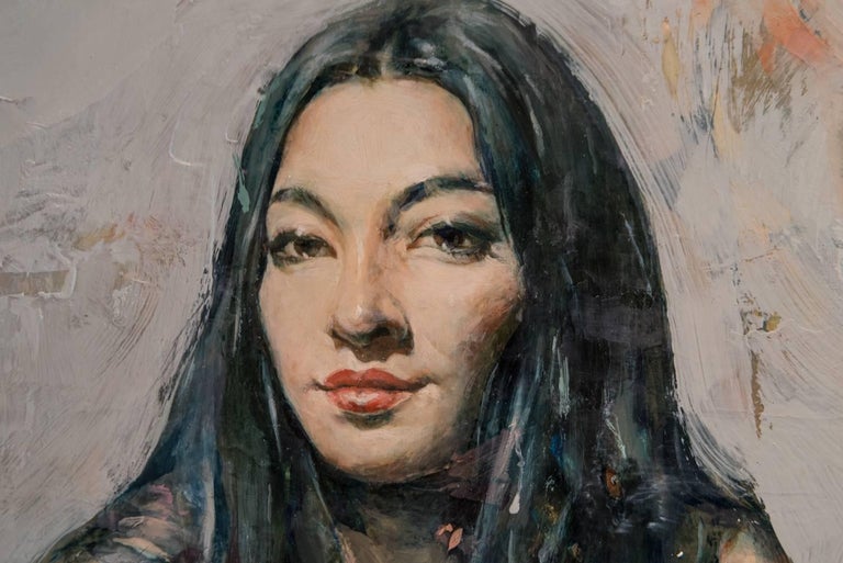 Kent Williams "Cool with Red" Oil Painting on Clayboard at 1stDibs