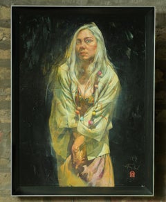 ""Darcy in White" Ölgemälde von Kent Williams