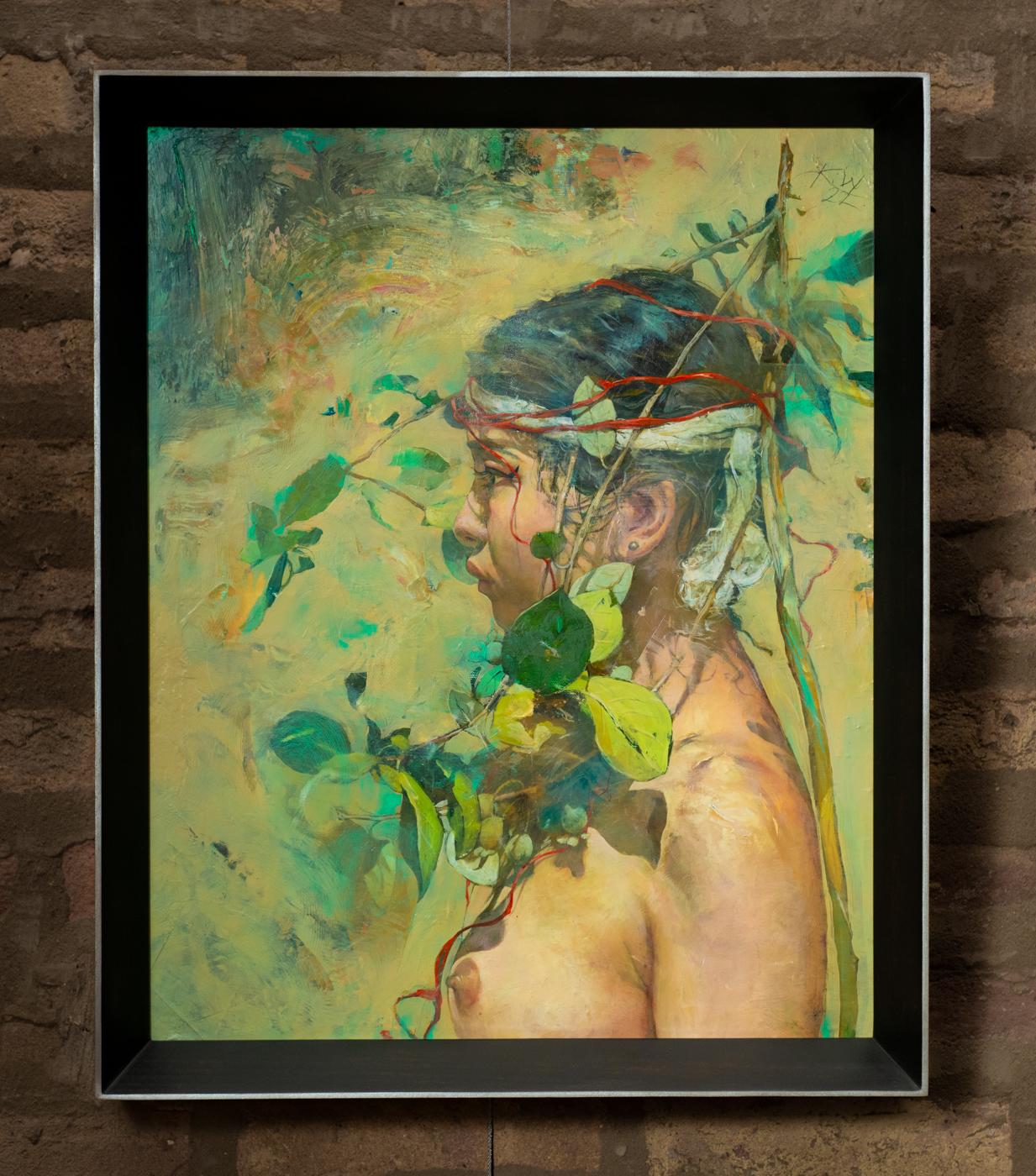 Kopfschmuck Profil – Painting von Kent Williams