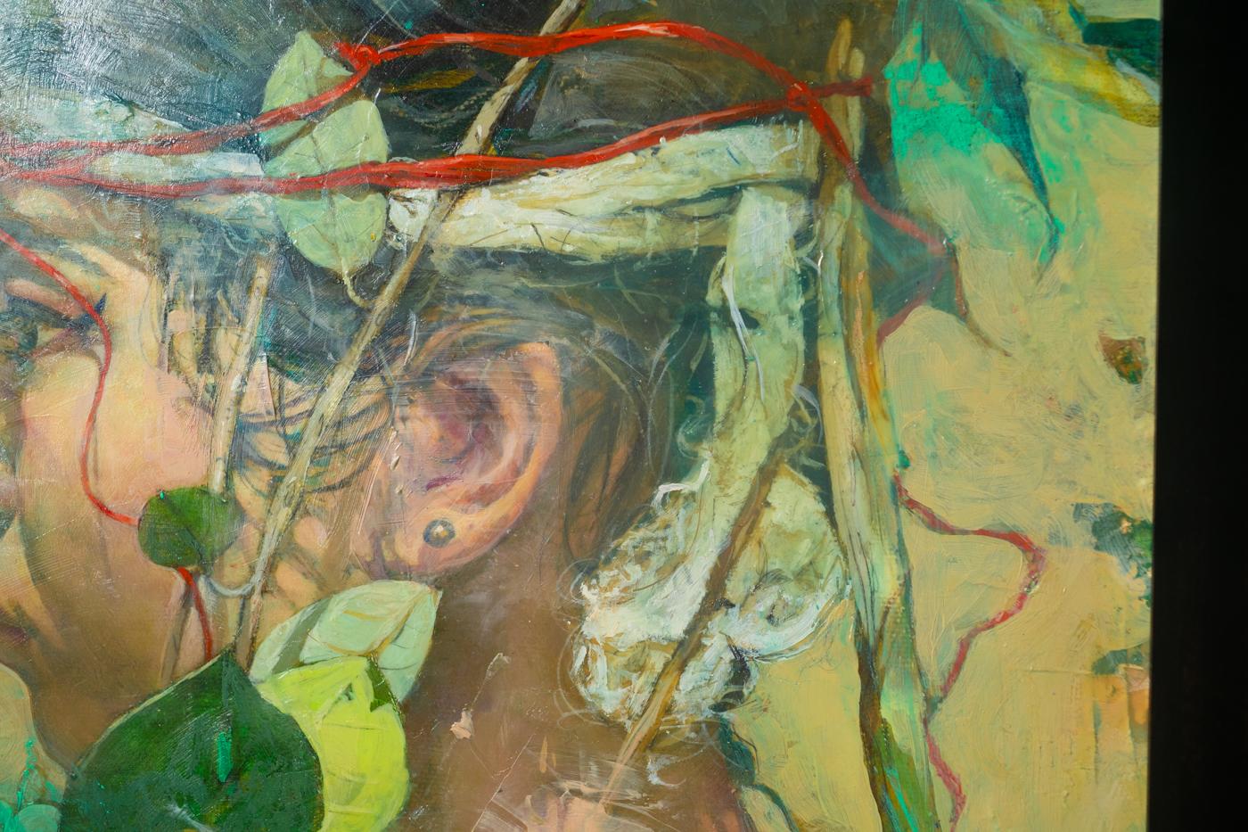Kopfschmuck Profil (Zeitgenössisch), Painting, von Kent Williams