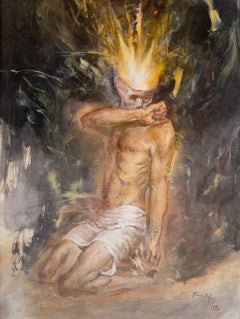 "Mortālis Fire" pintura en técnica mixta de Kent Williams
