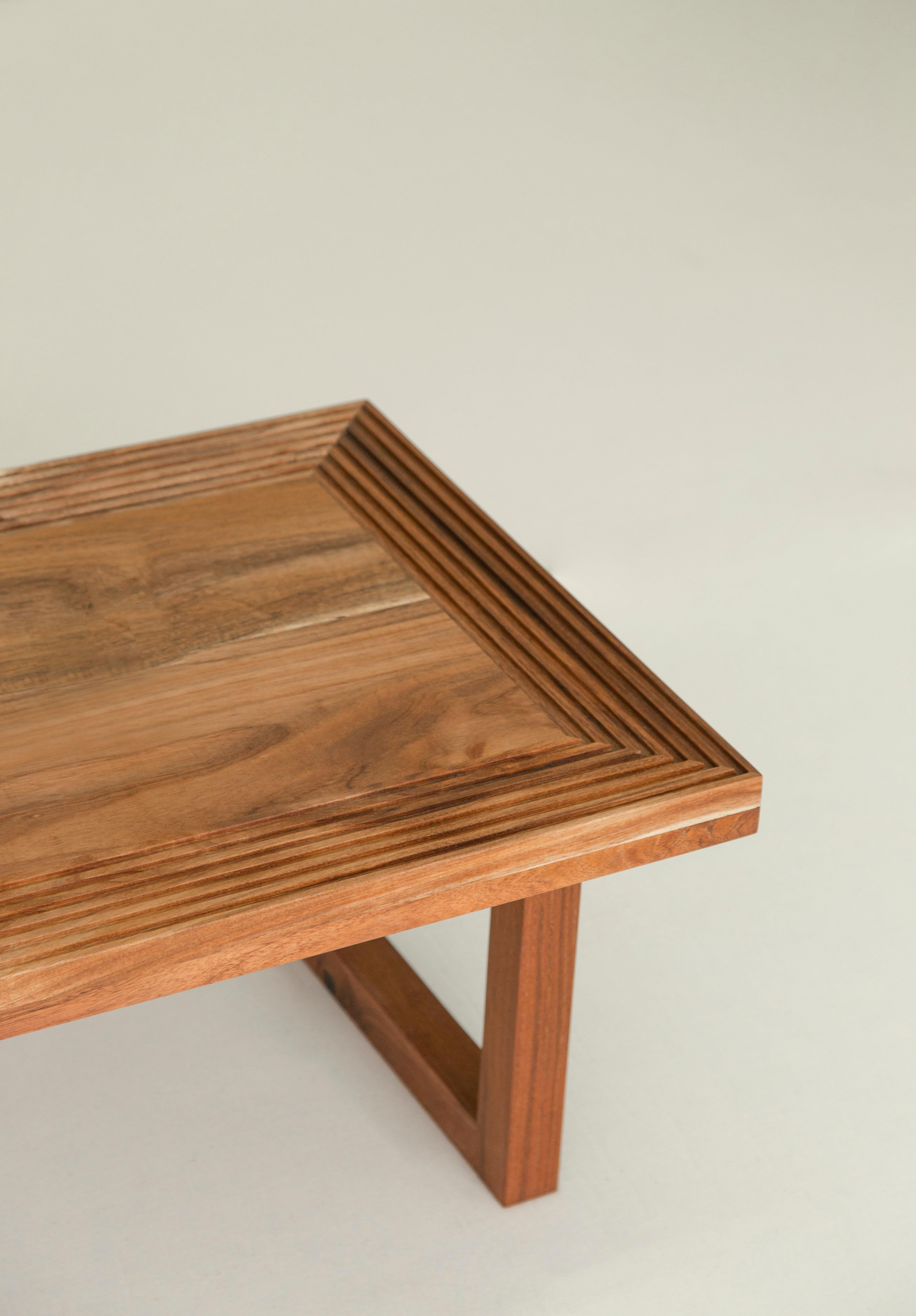 Mexican Kenta Coffee Table in Tzalam Wood For Sale