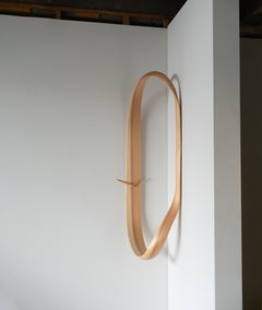 Kenta Hirai Japanese Contemporary Bentwood Wall Sculptural clock