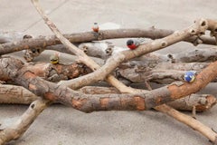 Summer Romance, Kenton Parker, Found Wood, Vintage Hand-made Birds