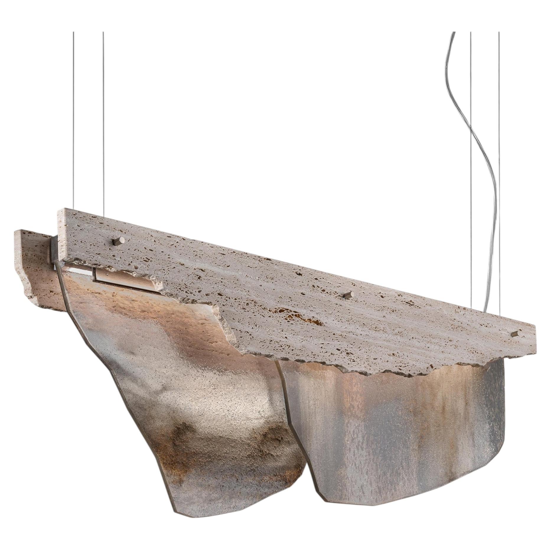 Kentra Travertine Suspension For Sale