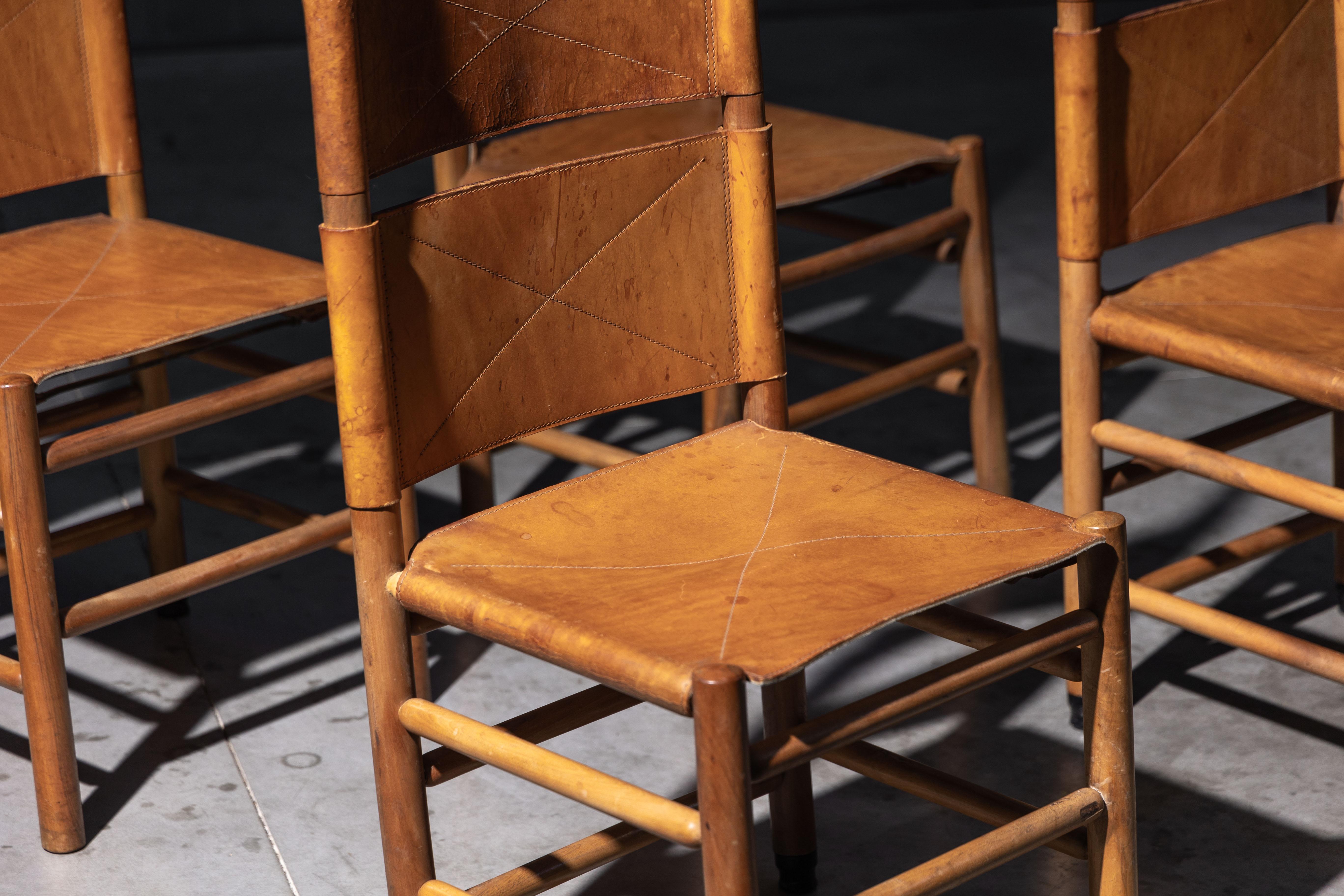 Kentucky Chairs by Carlo Scarpa for Bernini, Italy, 1980s In Excellent Condition For Sale In Antwerp, BE
