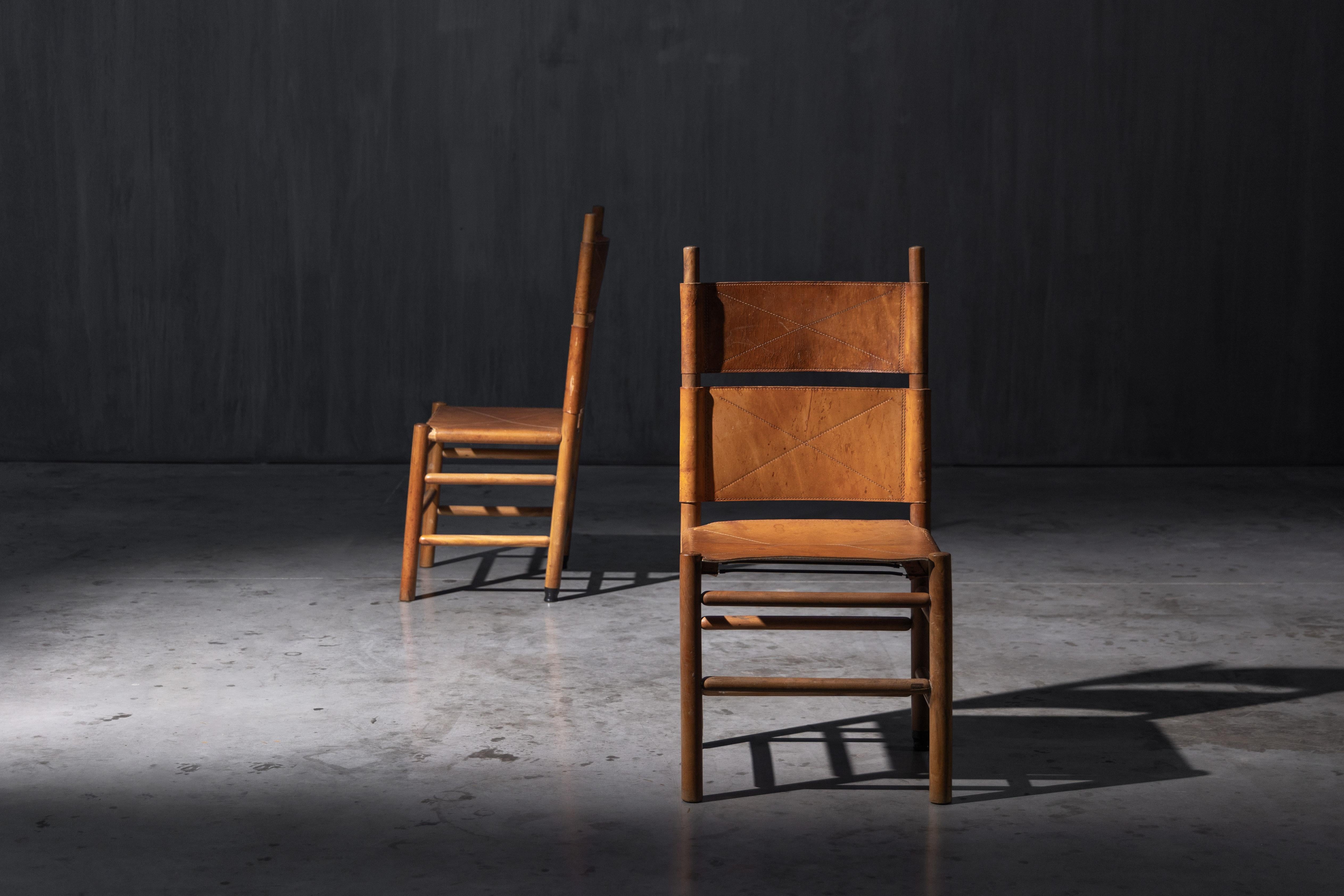 Kentucky Chairs by Carlo Scarpa for Bernini, Italy, 1980s For Sale 1