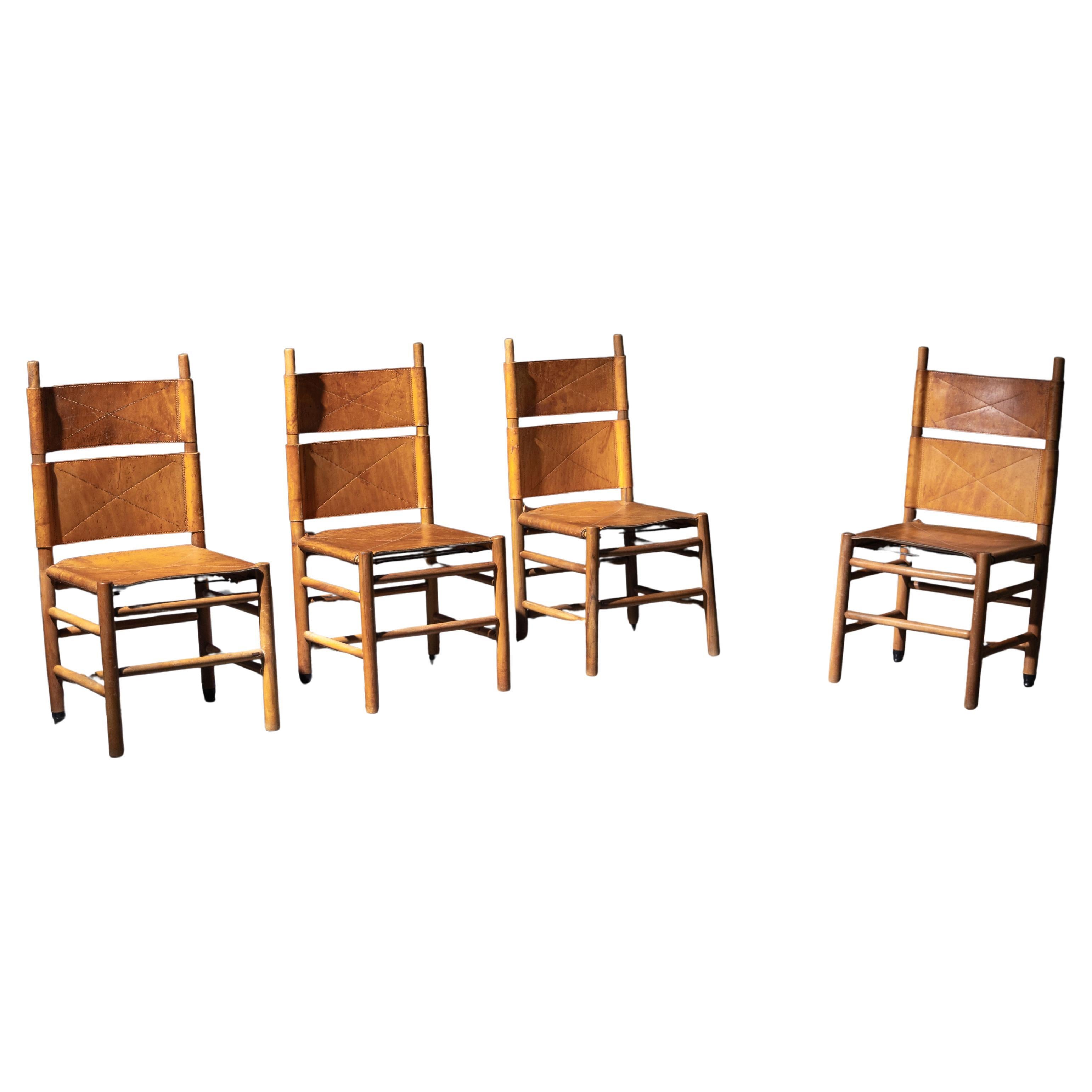 Sillas Kentucky de Carlo Scarpa para Bernini, Italia, años 80