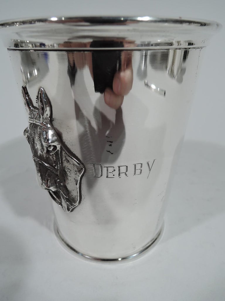 Kentucky Derby Sterling Silver Horse Head Mint Julep Cup at 1stDibs