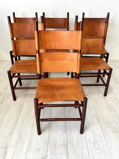 Kentucky Dining Chairs by Carlo Scarpa for Bernini, 1977, Set of 6