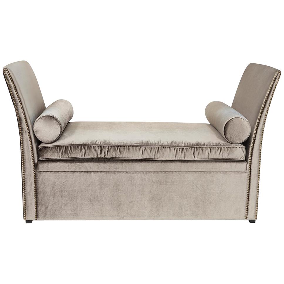 Kentucky Sofa with Grey or Pink or Green Soft Velvet Fabric
